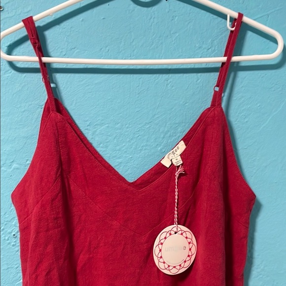 Umgee jester red tank top size M - Picture 3 of 5